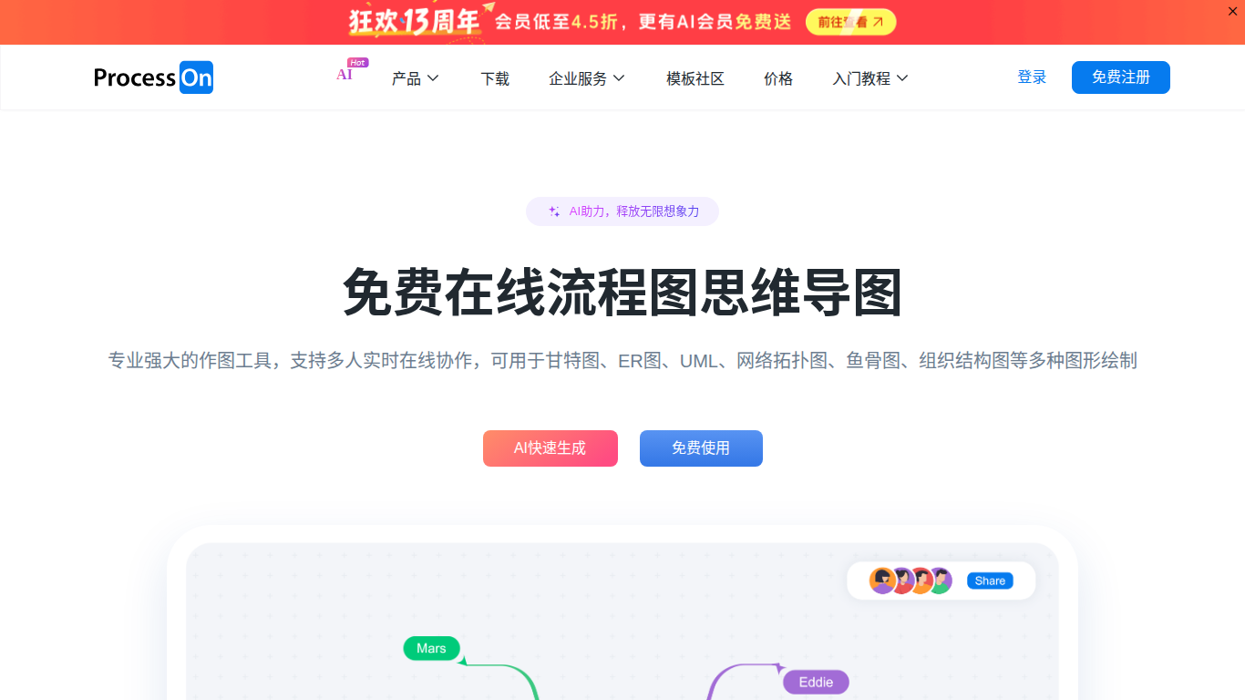 ProcessOn在线流程图