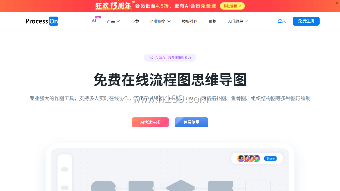 ProcessOn在线流程图