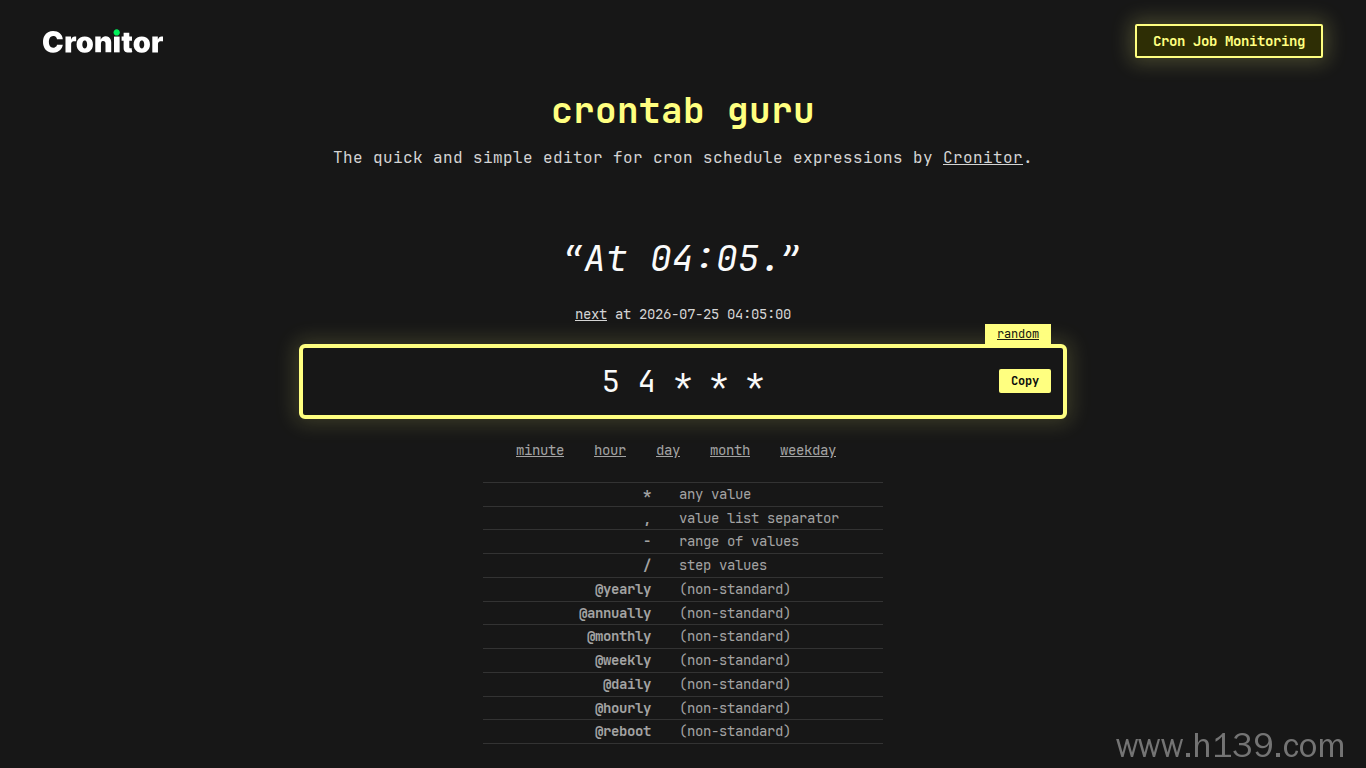 Crontab Guru