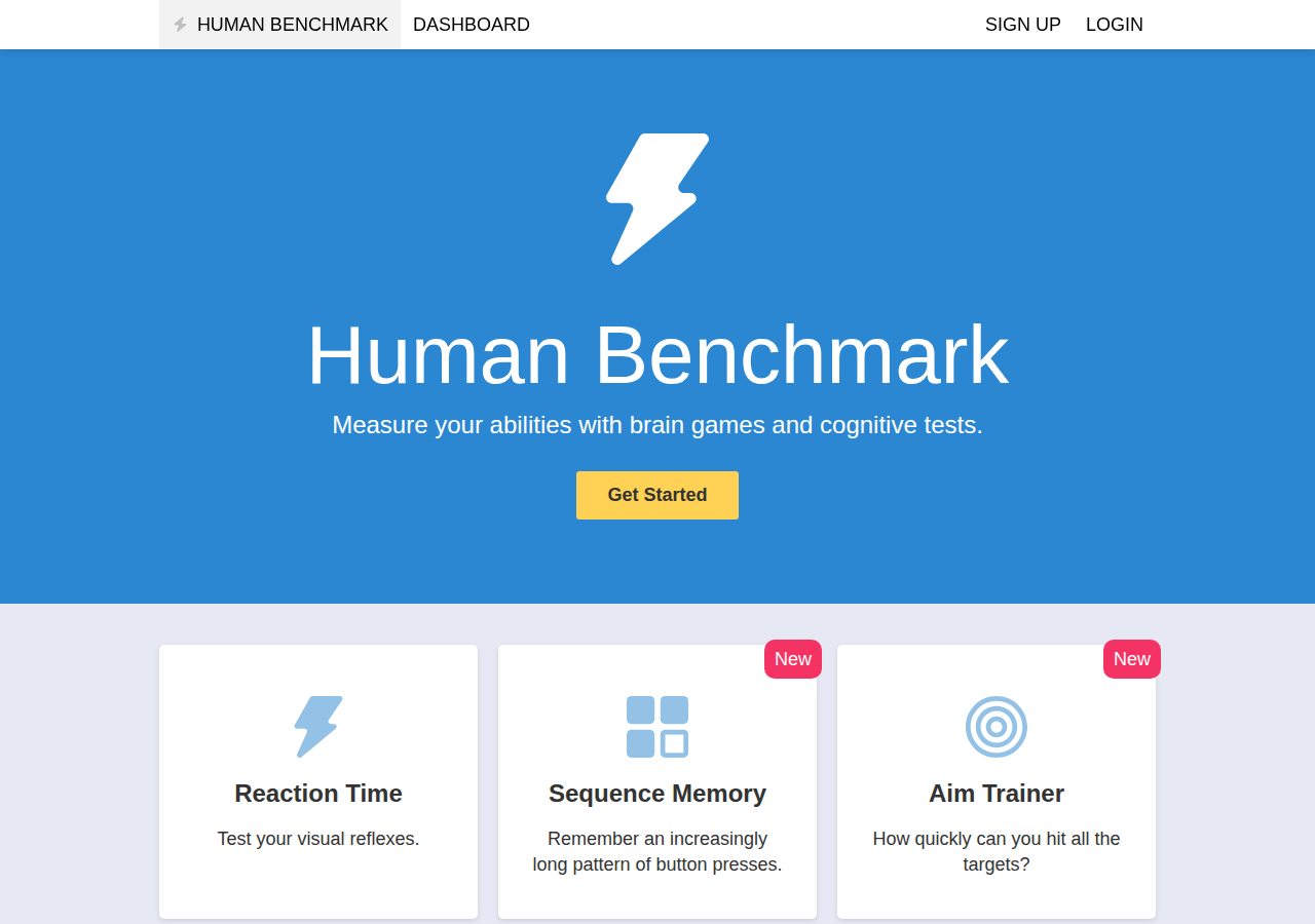 Human Benchmark 人类基准测试